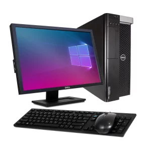 Dell Precision 7810 Tower Xeon E5-2623 64 GB RAM 240 GB SSD 1 TB HDD Monitor 22"
