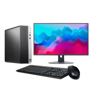 Equipo Completo HP 400 G4 Core i3 de 6ta 128 SSD y 8 RAM Monitor Reacondicionado 20"