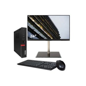 Lenovo M720Q Mini Core i5 9th Generación 16gb Ram,480gb SSD, Wifi Monitor Lenovo 24 E24-28 Sin Marco Teclado y mouse