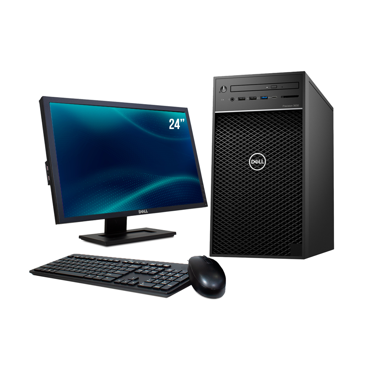 Dell Precision 3620 Mini Torre i7 de 8th Gen, 480ssd, 16ram, Wifi+Bluetooth Teclado y ratón Monitor 24’’ Dell
