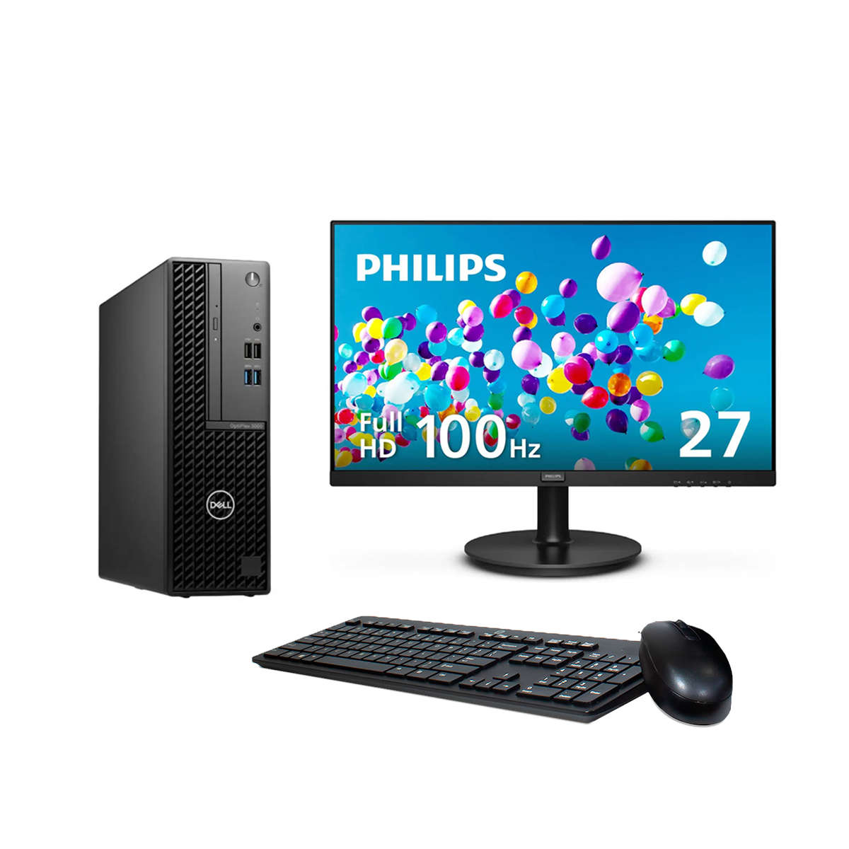 Equipo completo Dell Optiplex 3000 SFF Core i5 12th 480Gb SSD, 16Gb RAM DDR4, Monitor (NUEVO) Philips De 27 Pulgadas Full HD