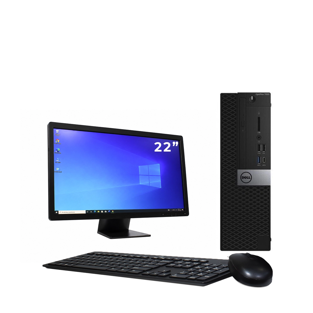 Dell Optiplex 7050 SFF – Core i7 7.ª Gen / 8 GB RAM / 240 GB SSD + Monitor Dell 22 pulgadas