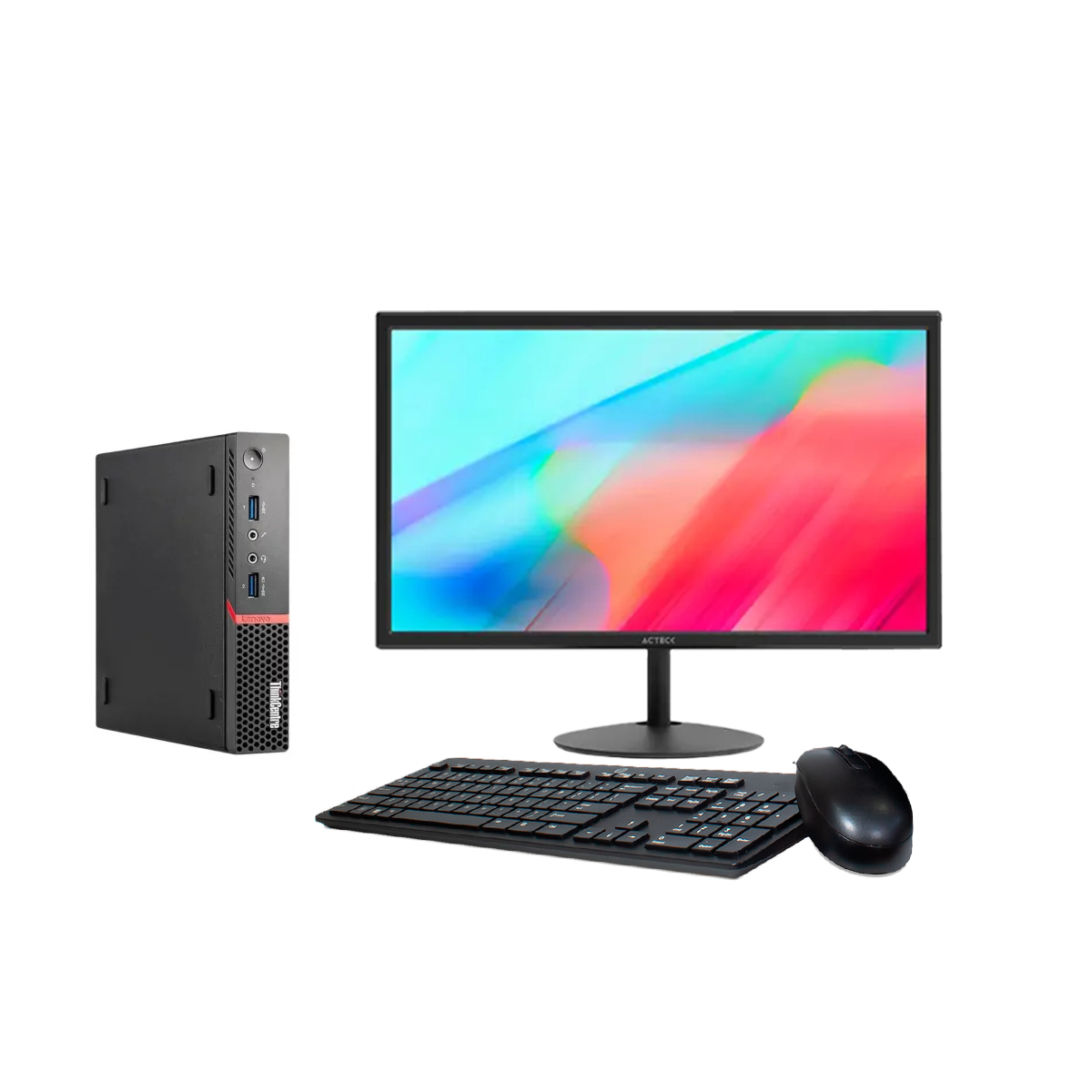 Lenovo ThinkCentre M900 Mini Core i5 6ta 256 GB ssd, 8Gb RAM DDR4 Monitor Acteck de 22"